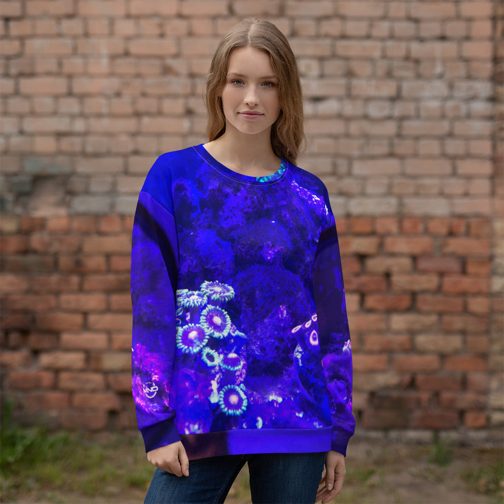 Unisex Purple Flower Sweatshirt