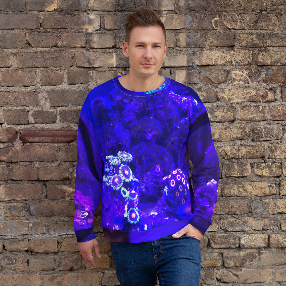Unisex Purple Flower Sweatshirt