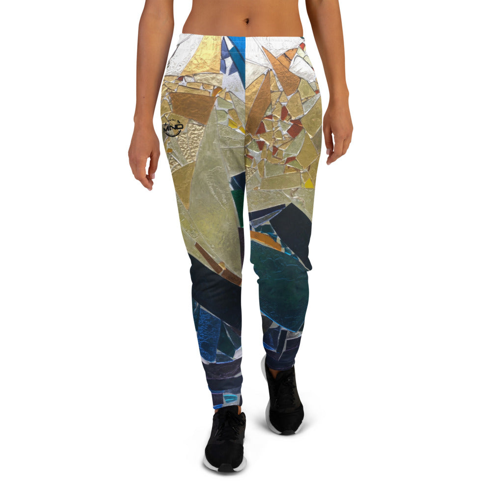 Women's White Blue Gold Jogger