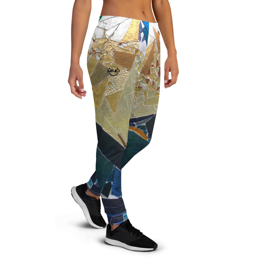 Women's White Blue Gold Jogger